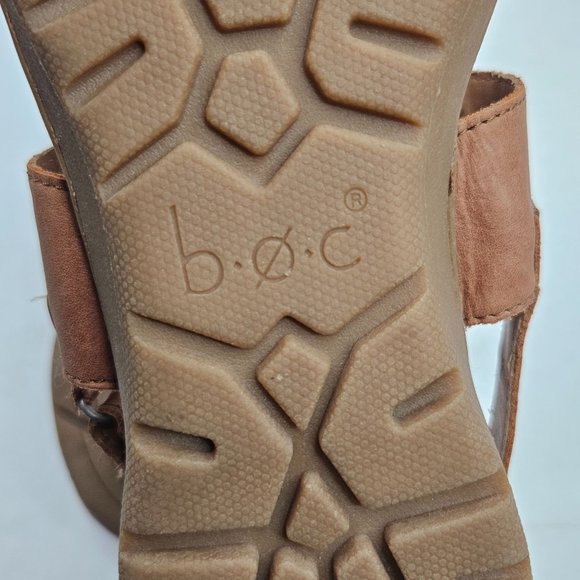 Born Of Concept Flat Comfort Sandal Sz 11 Brown Leather Casual Bohemian Walking - Picture 10 of 12